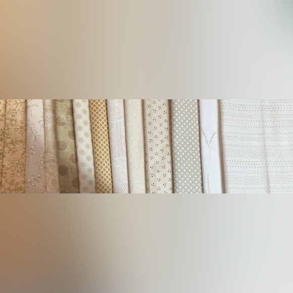 2 3/4+ yards Neutral Fabrics white/cream colors - Picture 1 of 14